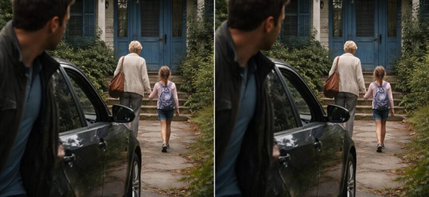 "Dad, please, don't go... Grandma takes me to a secret place when you're not around, and she says I shouldn't tell you." 😨😱