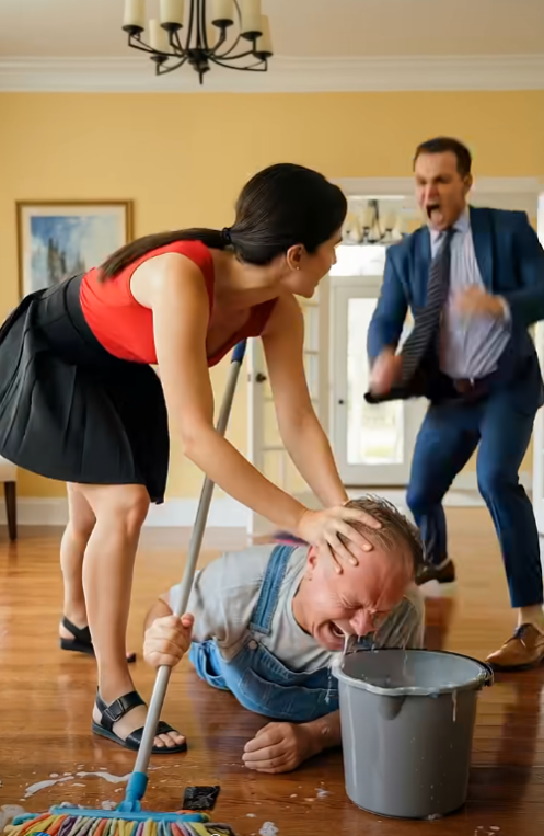 "I stopped dead in the entryway when I caught sight of my father kneeling in a puddle of dirty, soapy water, his frail shoulders trembling, while my soon-to-be wife scoffed, ‘He has no business being here