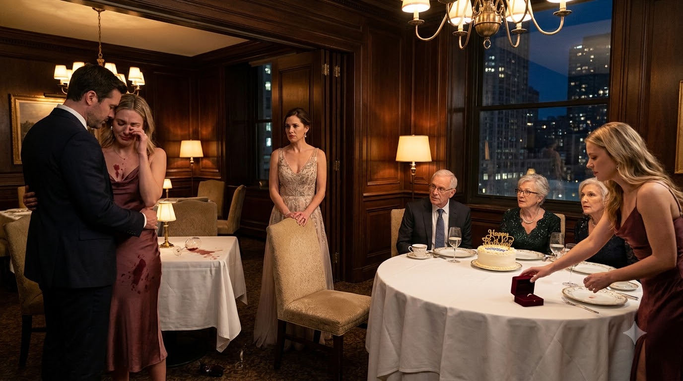 The moment I started to sit down at my husband’s birthday dinner, his mistress yanked my chair away—and the whole table watched me hit the floor.