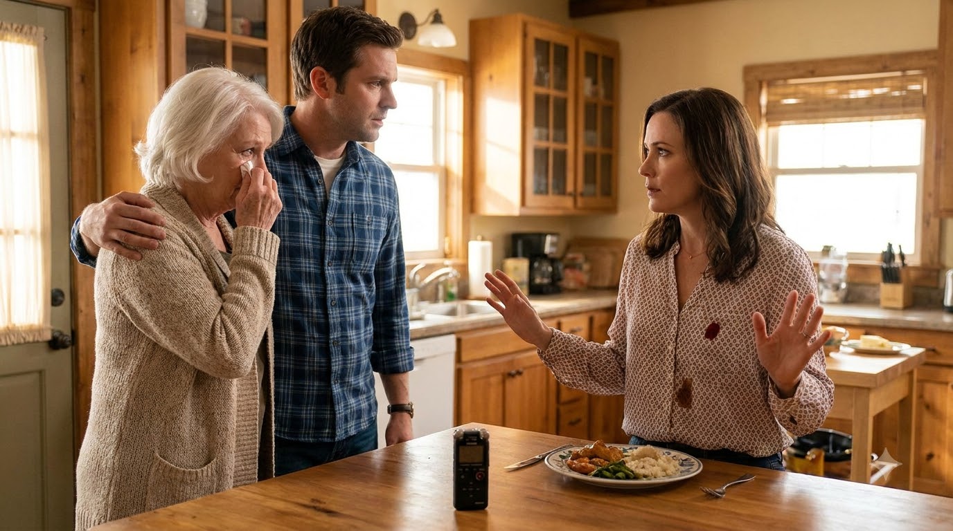 I came home early and found my elderly mother sitting at the kitchen table with a bowl of dog scraps in front of her. My wife stood over her and said, “Eat it, or don’t eat at all.”