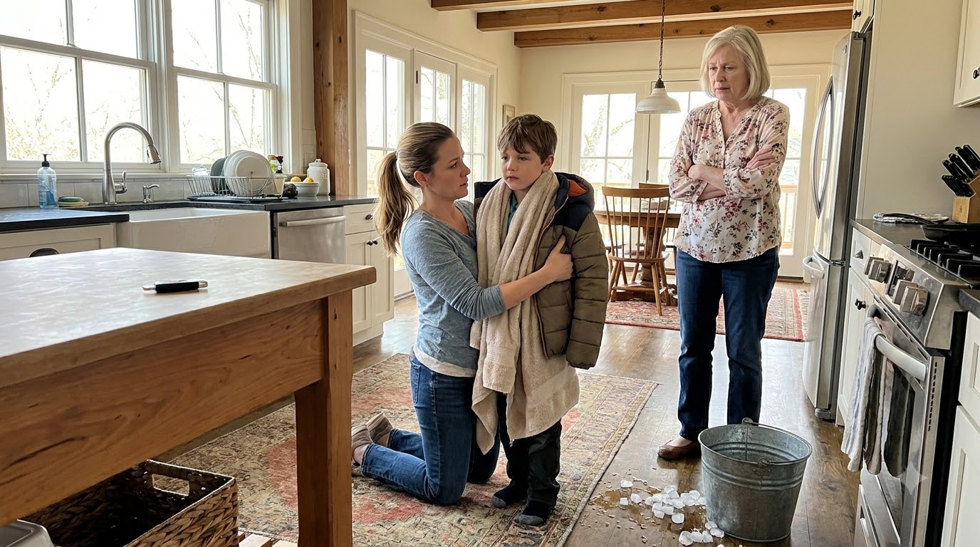 The second I walked through the front door, I saw my mother-in-law dumping an entire bucket of ice water over my five-year-old son while he screamed for me.