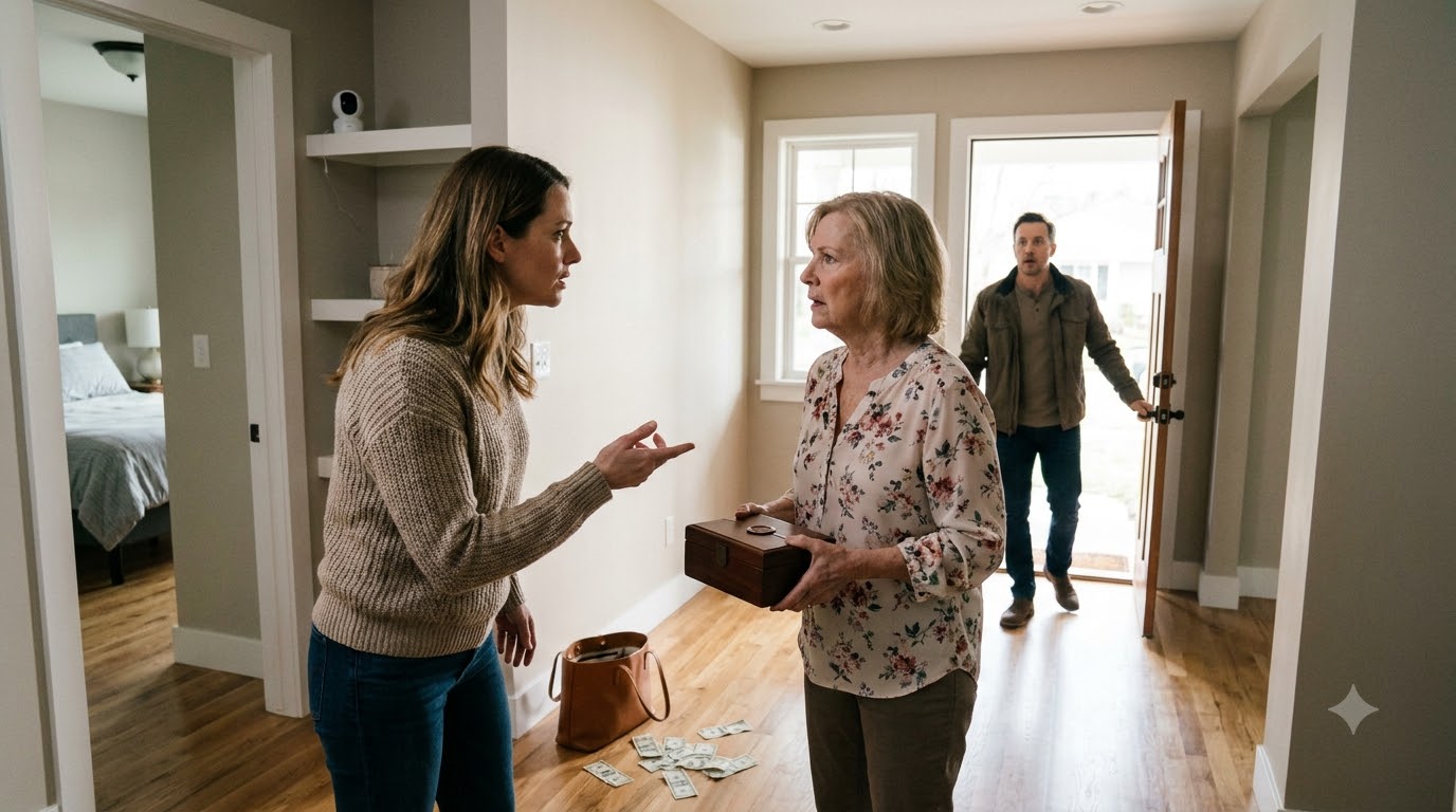 I kept losing cash from my bedroom, so I hid a camera beside the dresser. What I saw on the recording made me race home from work before my mother-in-law could leave the house.