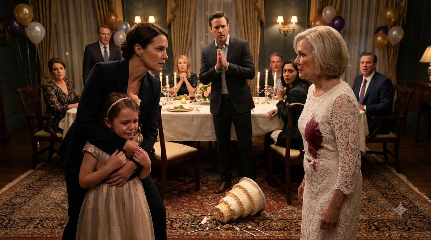 My 4-year-old daughter spilled one glass of wine at her grandmother’s birthday party, and before I could reach her, my mother-in-law slapped her across the face in front of everyone.
