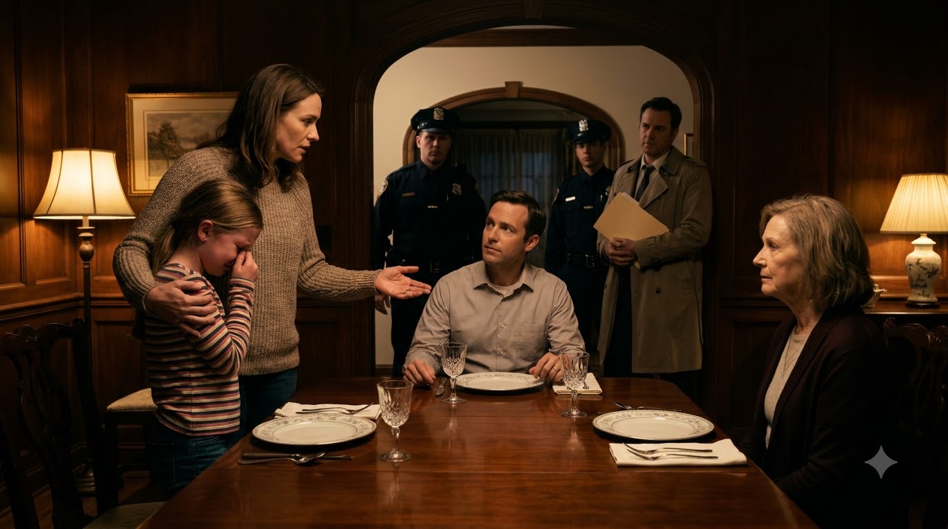 My husband threw an entire dinner plate at my face when he found out I had opened a private savings account for our daughter—and as blood ran down my forehead, his mother calmly said, “He’s teaching his wife a lesson.”
