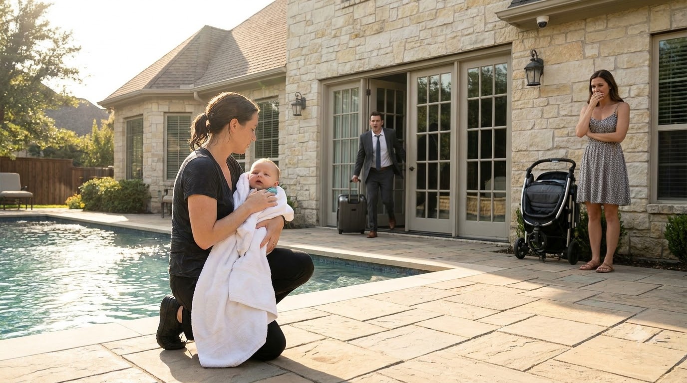 The moment I saw the stroller rolling toward the pool, I knew the baby’s stepmother had done it on purpose. What I didn’t know was that his billionaire father had come home early.
