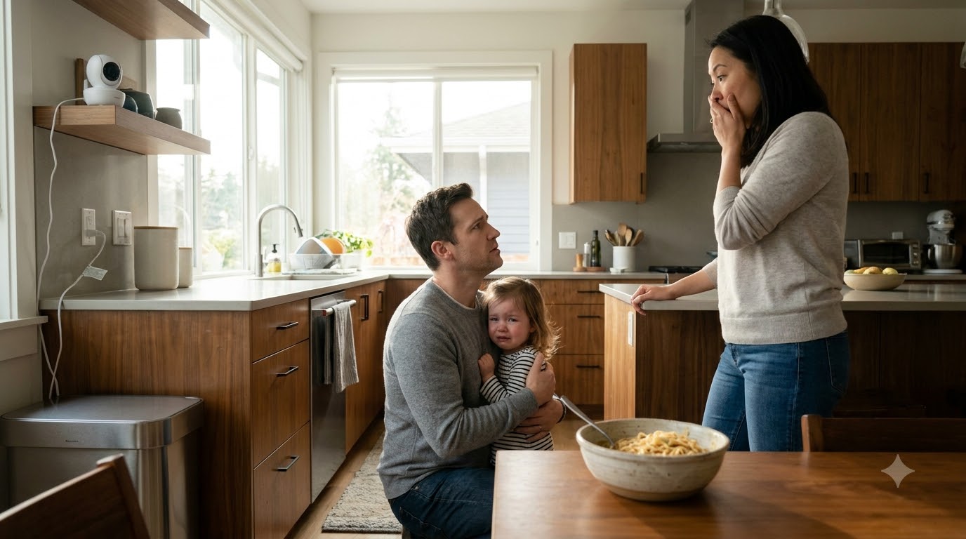 The second I walked through the door, I saw my wife slap my four-year-old daughter across the face because she said she wanted noodles for dinner. I dropped everything and ran to my child.