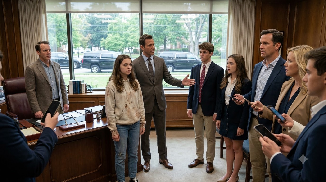At lunch, three rich girls dumped a bowl of hot noodles over my head because they thought I was the poorest student in school—none of them knew my father owned the company that funded their families.