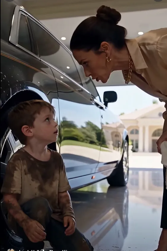 The Mafia Boss Came Home Early and Found His Three-Year-Old Son Kneeling Beside His Wife’s Luxury Car—Then the Locked Room Upstairs Exposed What She Had Been Hiding