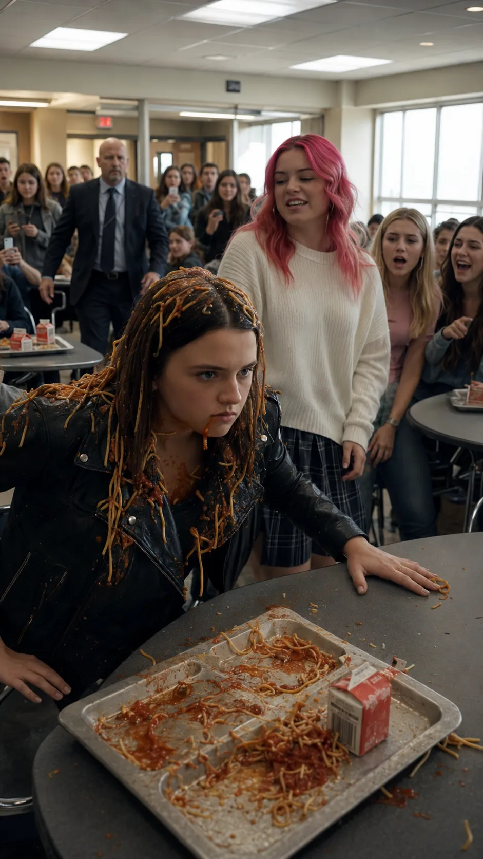 The School Bullies Dumped an Entire Lunch Tray Over the New Girl’s Head — Then the Principal Revealed Why She Had Really Transferred There