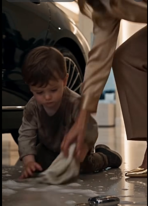 The Mafia Boss Came Home Early And Found His Three-Year-Old Son Cleaning His Wife’s Luxury Car—Then She Said, “If He Cleans Badly, He Goes Hungry.”