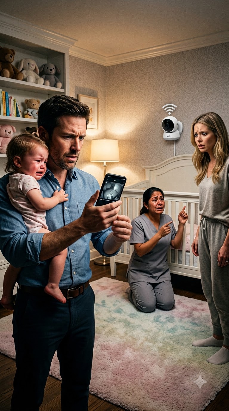 I was seconds away from firing our housekeeper for hurting my daughter—then the nursery camera exposed my wife instead. 💥