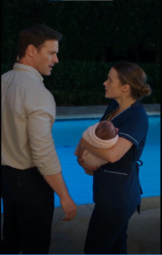 Vanessa pushed baby Emma’s stroller toward the pool, then cried like Clara was the one who did it.