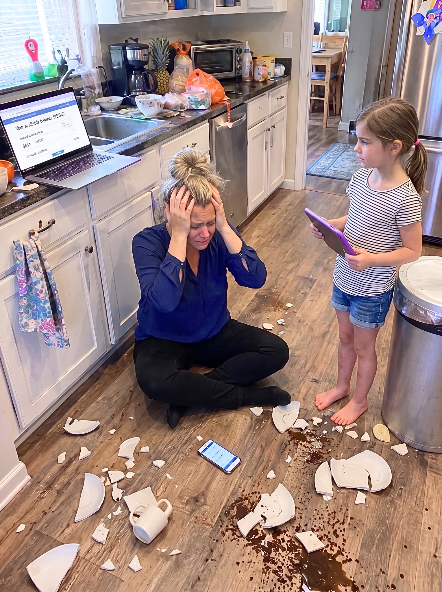 My sister drained my bank account and fled to Dubai with her boyfriend, leaving me sitting on the kitchen floor surrounded by bills I could no longer afford.