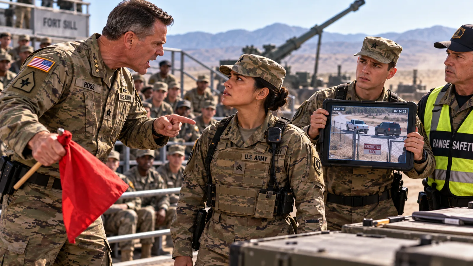 31 My Colonel Ripped The Safety Flag Out Of My Hand And Called Me A Disgrace — He Didn't Know The Range Camera Had Just Caught Two Trucks Inside The Impact Zone