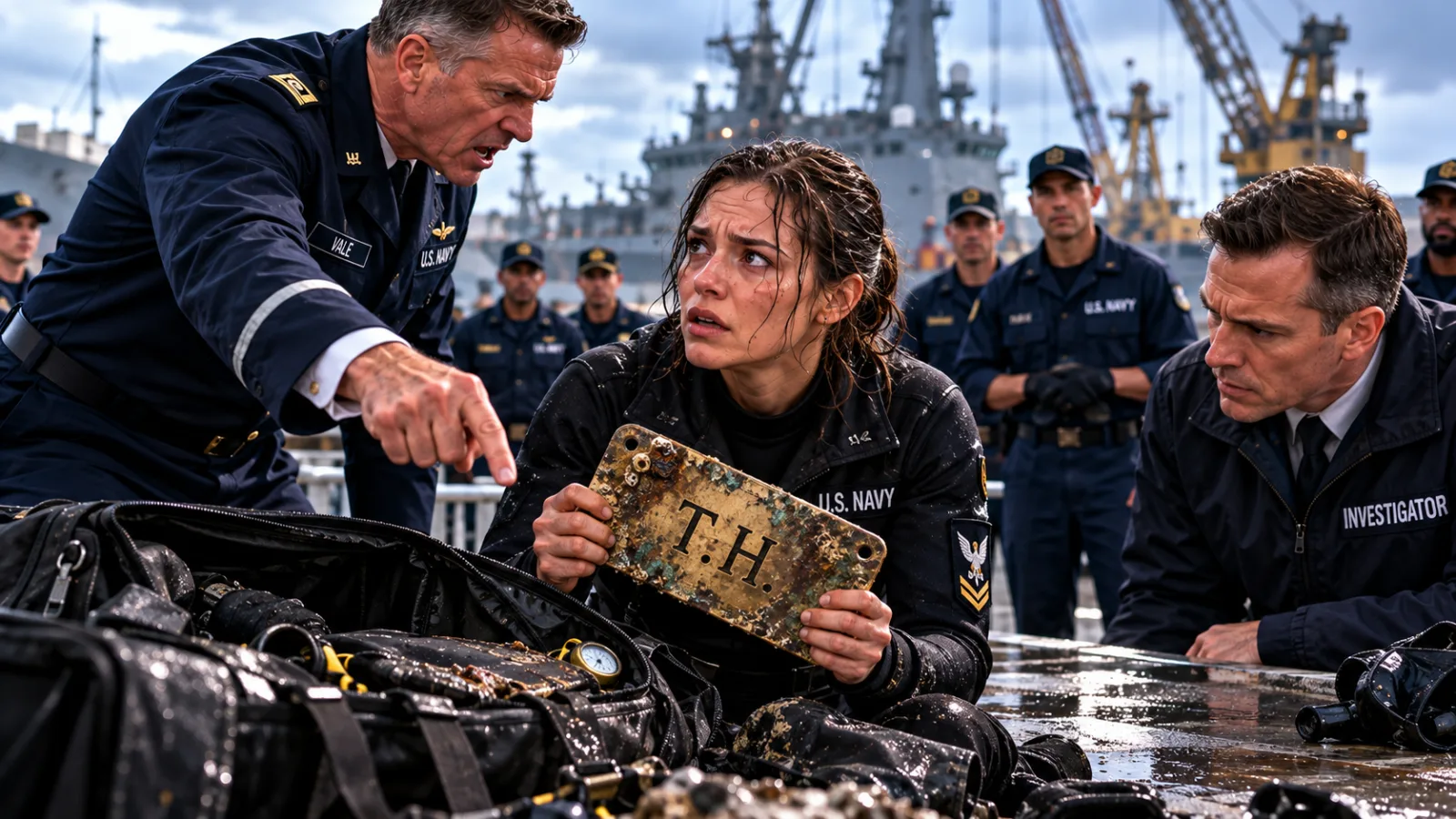 32. My Commander Dumped My Dive Bag On The Dock And Accused Me Of Stealing From A Navy Wreck — He Didn't Know The Brass Plate Inside Had My Missing Father's Initials On It