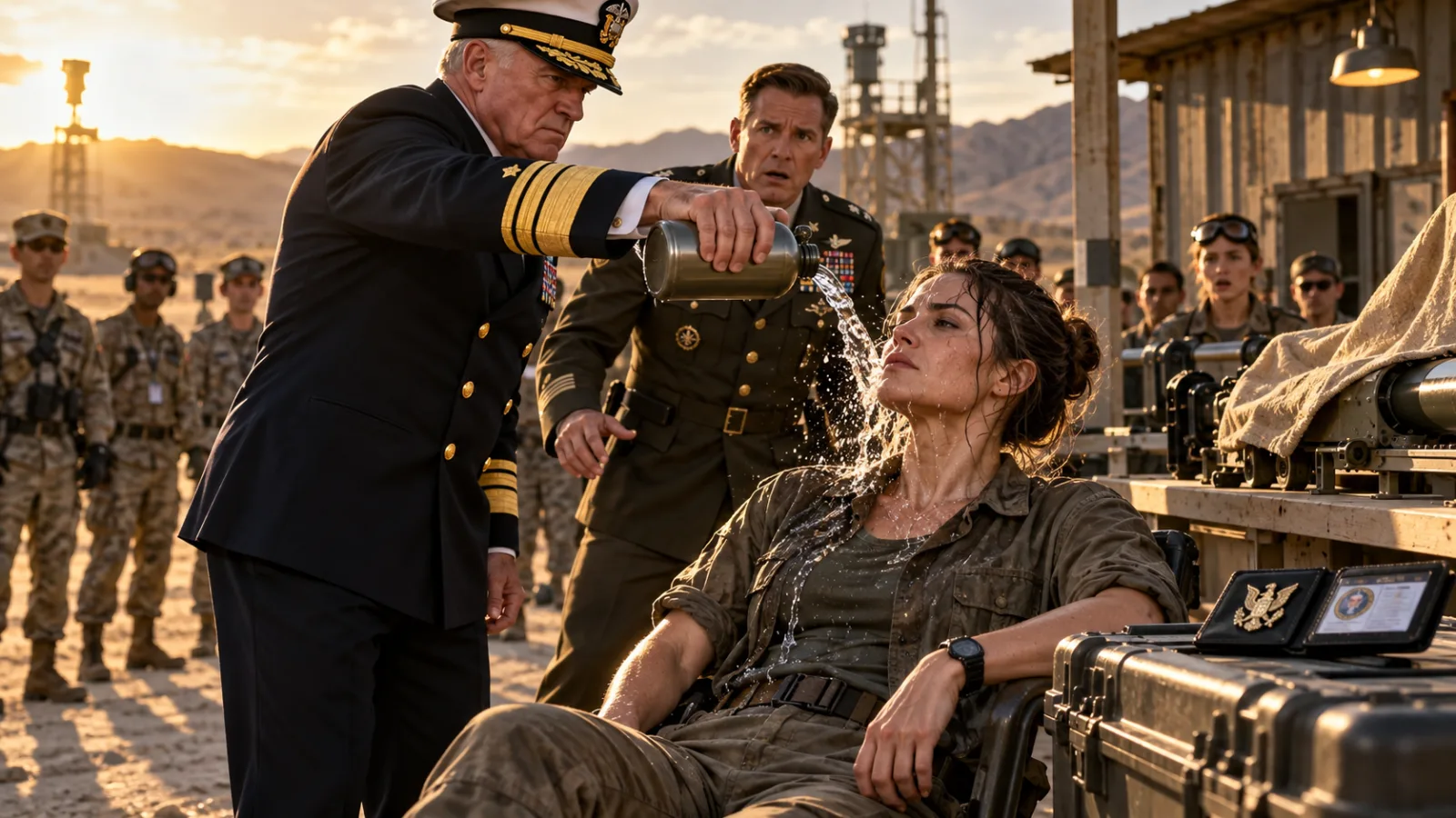 THE ADMIRAL POURED WATER ON HER - THEN SHE STOPPED HIS WEAPONS TEST