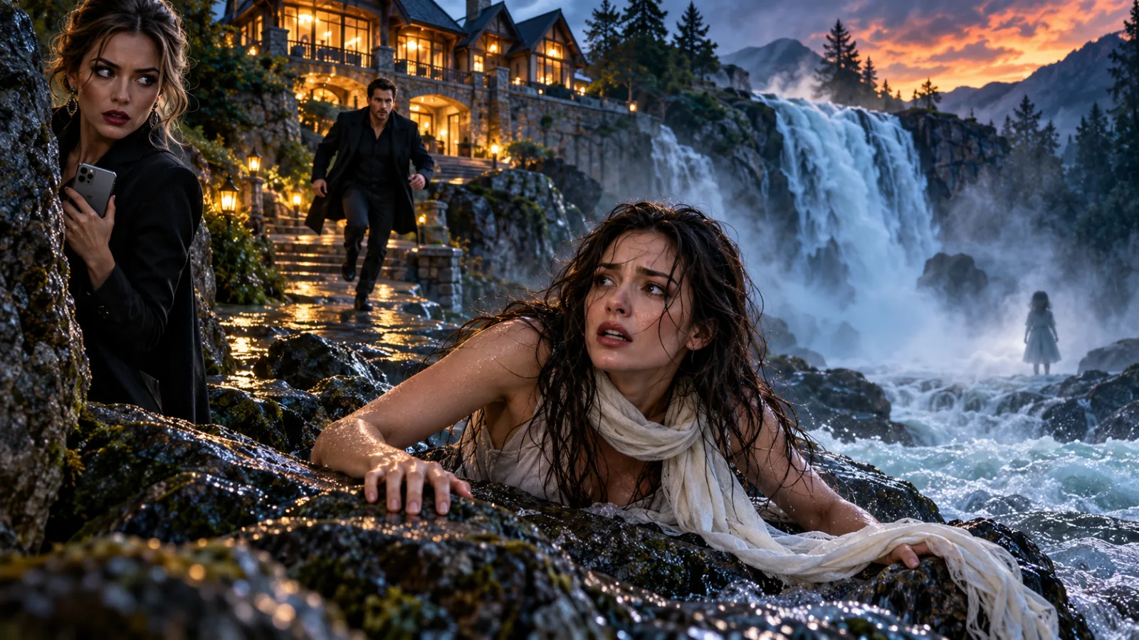 She Survived the Waterfall—Then a Terrified Child Whispered Her Name and Vanished