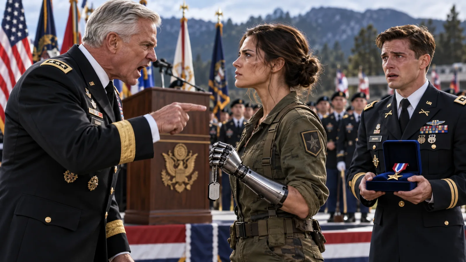 At a Military Medal Ceremony, a General Tried to Silence Me—He Didn’t Know Whose Dog Tags I Held