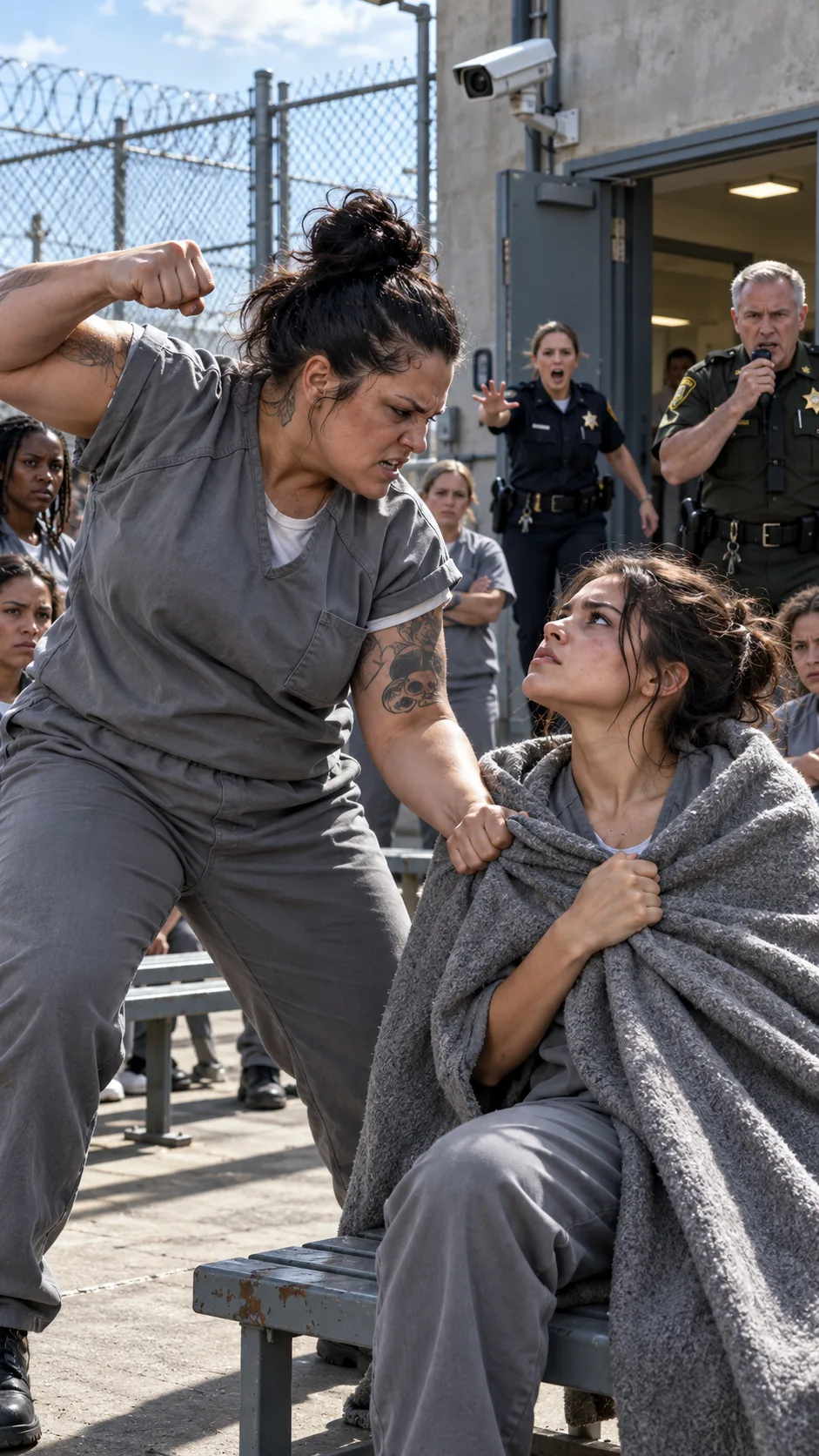 The Prison Bully Demanded the New Girl’s Blanket—She Refused and Said, “You Have 11 Seconds.” Then the Security Camera Turned!