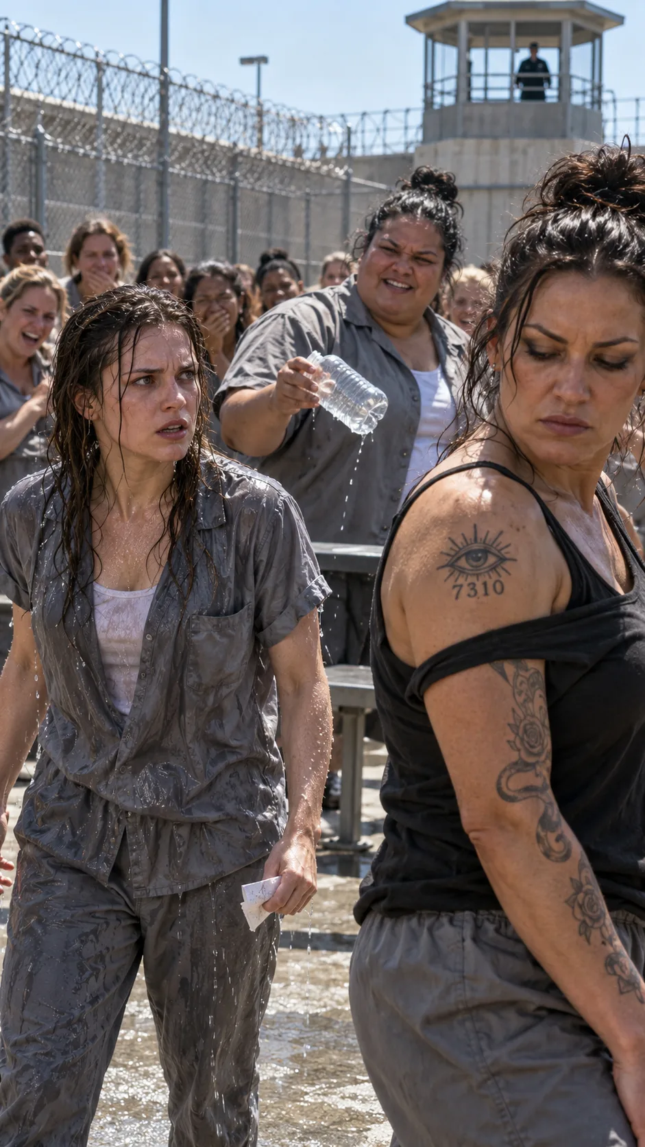 They Poured Water on the New Girl and Humiliated Her in Front of the Entire Prison—Then She Spotted a Mysterious Tattoo and Asked One Question That Silenced Everyone!