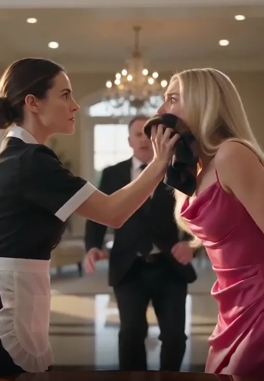 A Billionaire’s Daughter Tried to Slap a Poor Maid—But When Her Father Discovered Who the Housekeeper Really Was, Everything Changed. 😱💔