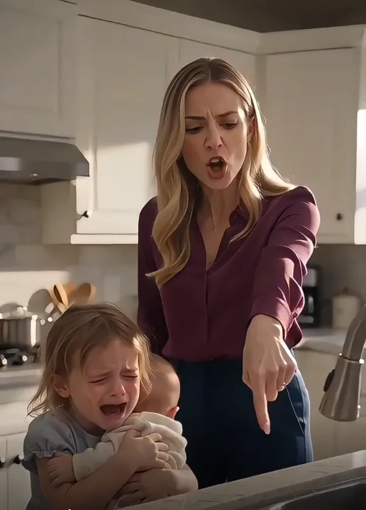 My 4-Year-Old Daughter Was Forced to Wash Dishes While Holding Her Baby Brother—Her Stepmom Slapped Her, Dad Just Watched, Until Grandma Burst In and Discovered the Hidden Cameras!