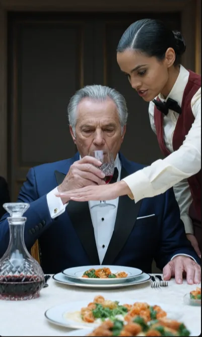 The Waitress Screamed “Don’t Drink It” — Seconds Later, a Billionaire Discovered His Wife Had Poisoned His Wine