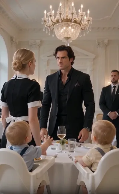 The Mafia Boss’s Silent Triplets Called a Waitress “Mama”—Then He Saw Her Face