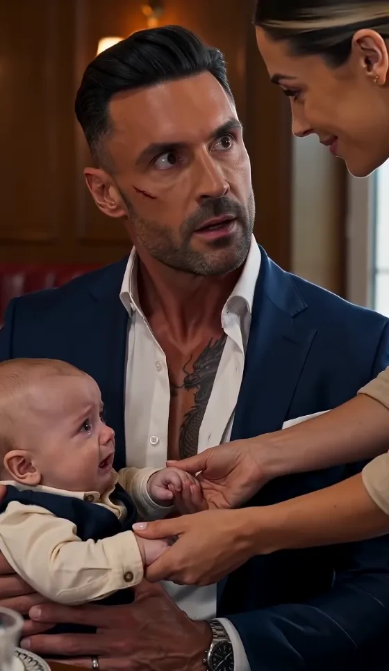 A Powerful Man’s Baby Reached for a Waitress He’d Never Met—Then She Saw His Dragon Tattoo and Turned Pale