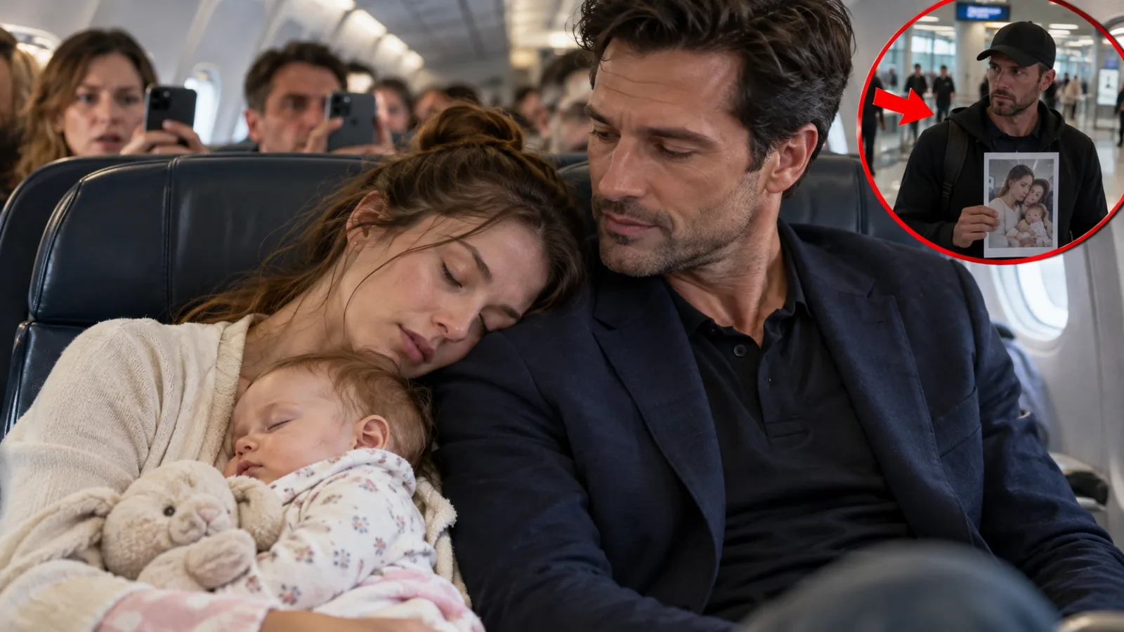 A Stranger Asked Me to Sleep on His Shoulder During a Flight—Then I Discovered He Was a Billionaire, and Someone Was Waiting at the Airport to Take My Baby