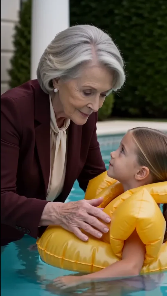 **The Billionaire’s Mother Sent His 3-Year-Old Daughter Into the Pool With a Sabotaged Life Vest—But Two Maids Exposed Her Deadly Secret!**