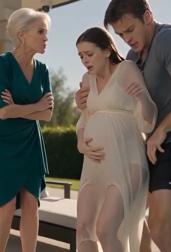 She Pushed Her Pregnant Daughter-in-Law Into the Pool—Then Her Purse Fell Open
