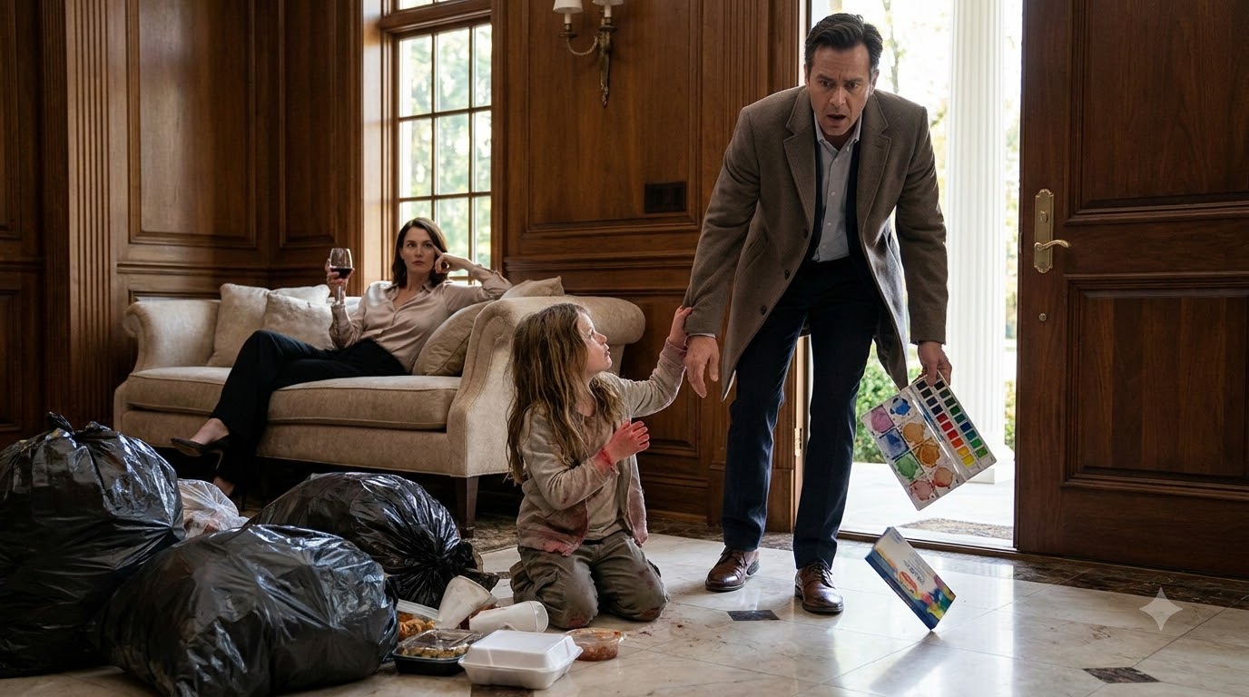 He came home two weeks early expecting to surprise his 8-year-old daughter.