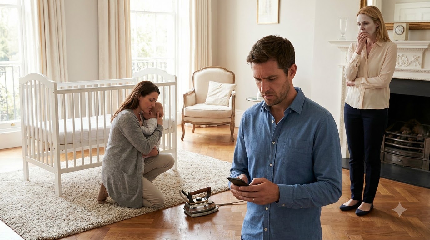 THE WEALTHY FIANCÉE HELD A STEAMING IRON OVER A SIX-MONTH-OLD BABY’S CRIB—BUT SHE DIDN’T REALIZE THE MAID WAS LISTENING.