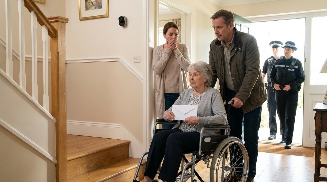 I came home early and saw my wife push my mother’s wheelchair down the stairs.