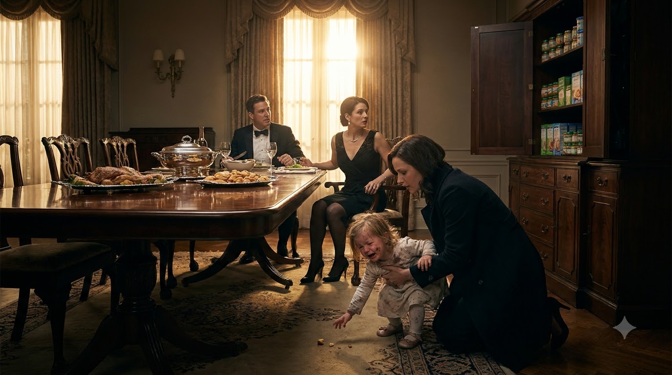 I found my two-year-old daughter filthy, crying, and eating scraps from the floor while my husband’s family enjoyed a feast.