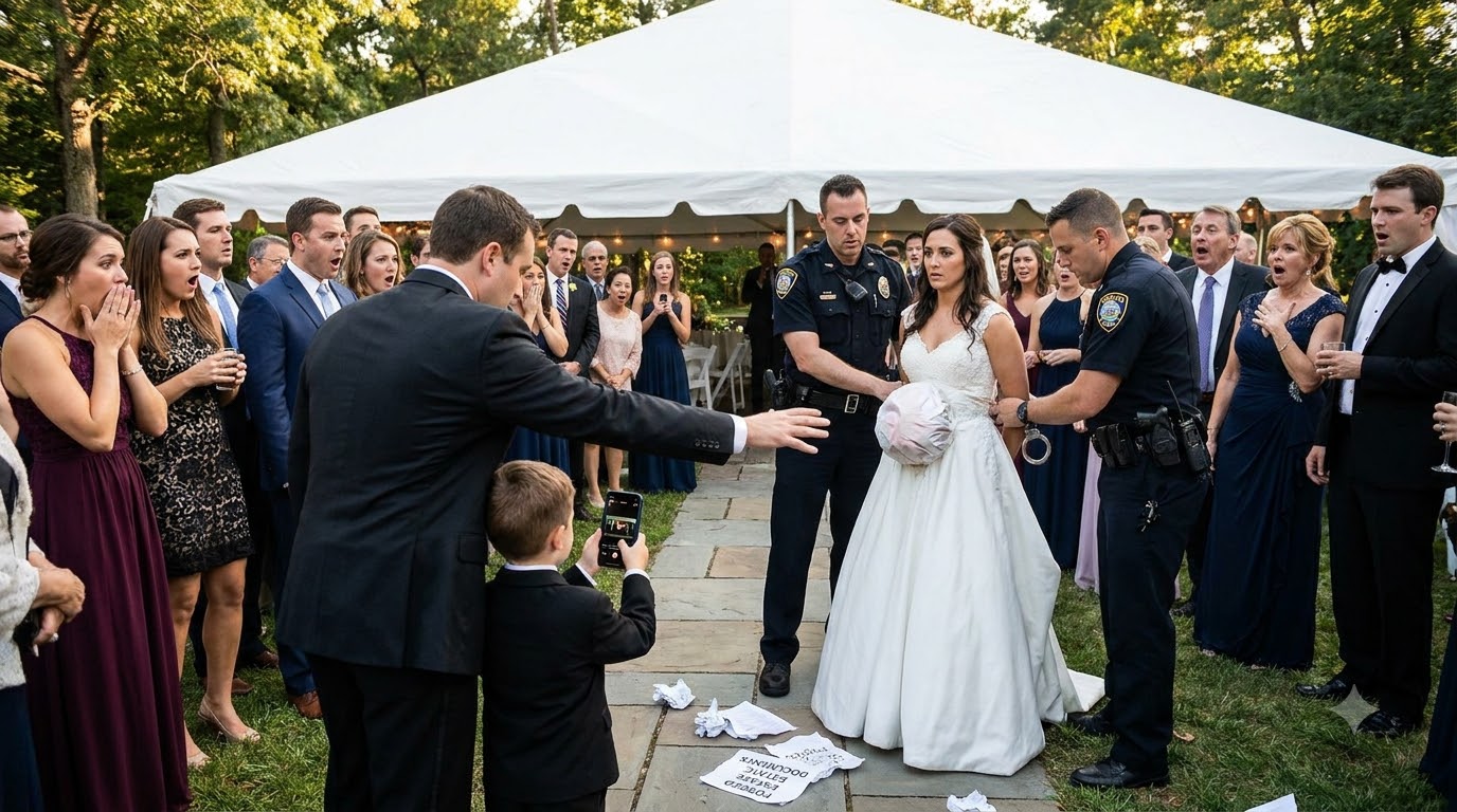 My seven-year-old son punctured my fiancée’s pregnant belly, exposing a balloon—and his hidden recording proved she had faked the pregnancy to marry me, steal my estate, and remove him.