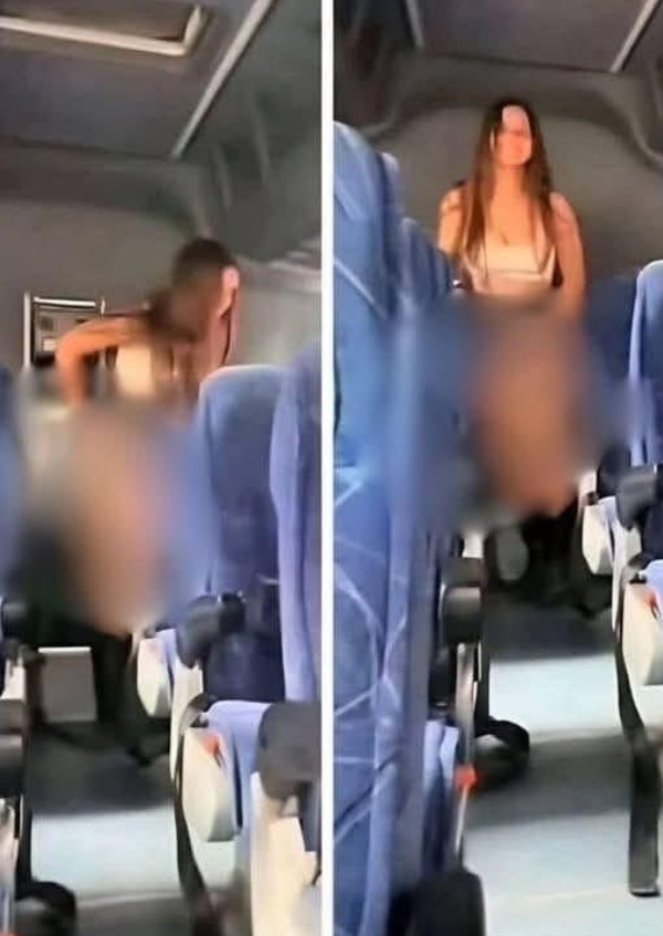This girl was caught in mid-flight having relax moment
