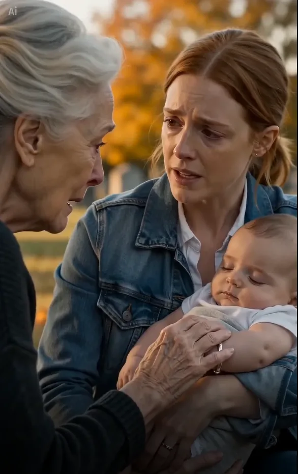 "I went to my son's grave expecting to be alone, and found a waitress sitting against his headstone with a baby wearing the tiny silver bracelet I had buried with him.
