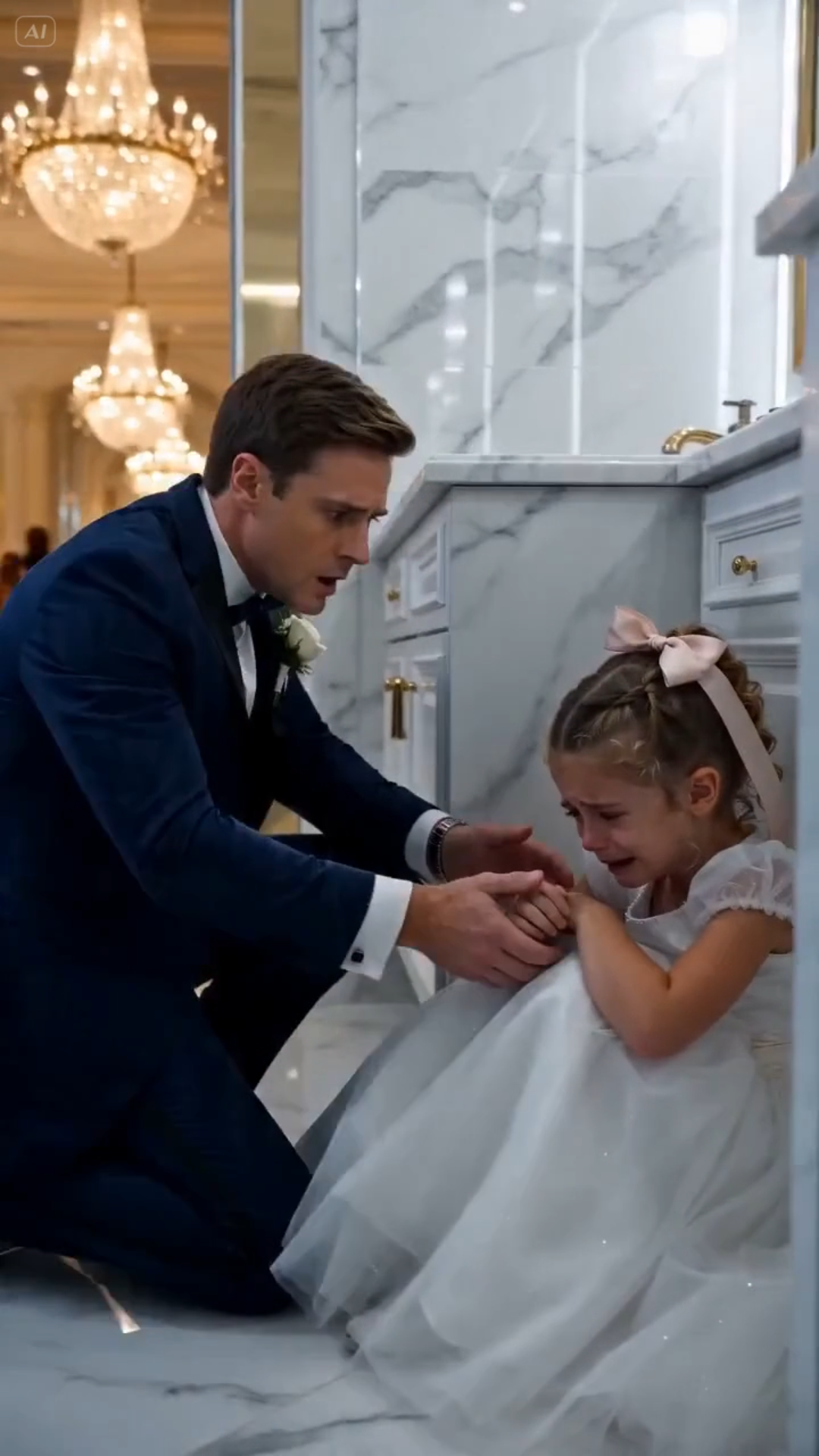 THE GROOM FOUND A LITTLE GIRL HIDING BEFORE THE WEDDING… THEN HER SECRET DESTROYED THE ENTIRE CEREMONY