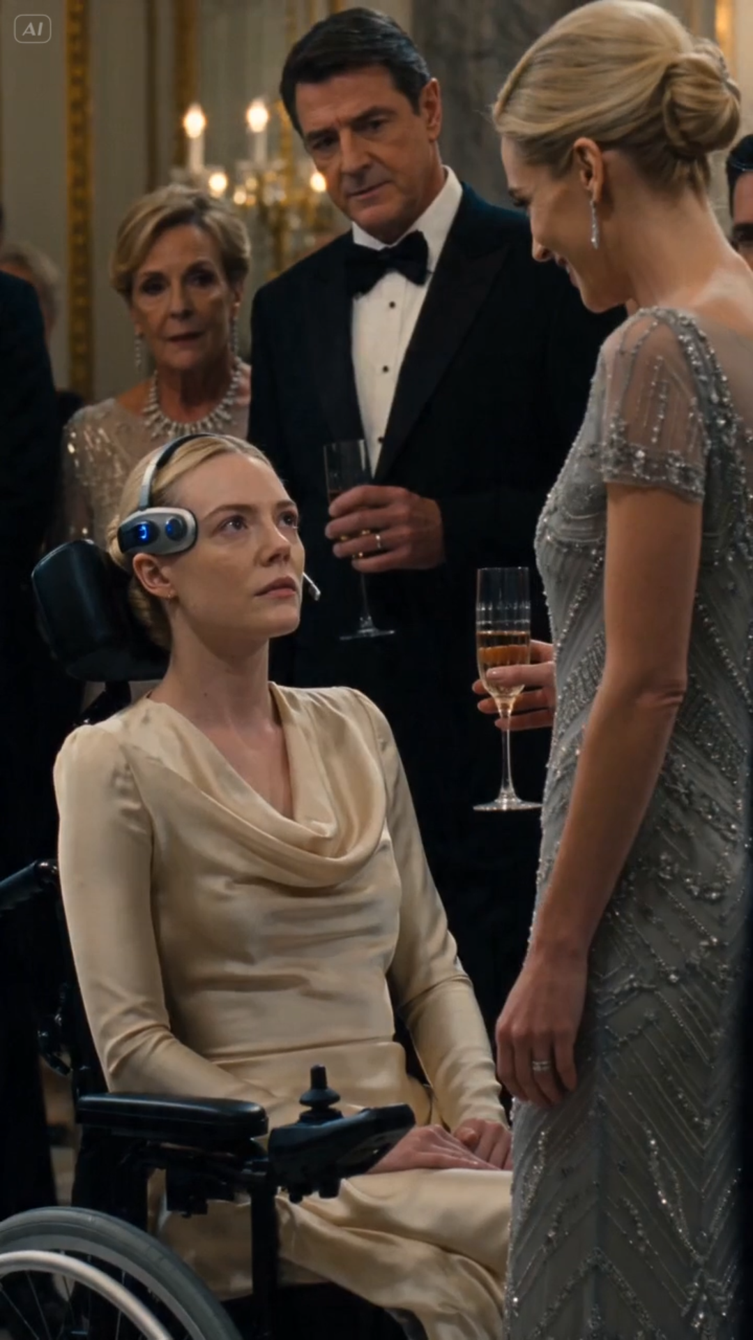 SHE POURED WINE ON THE WOMAN IN THE WHEELCHAIR — THEN THE ENTIRE BALLROOM WATCHED HER STAND UP