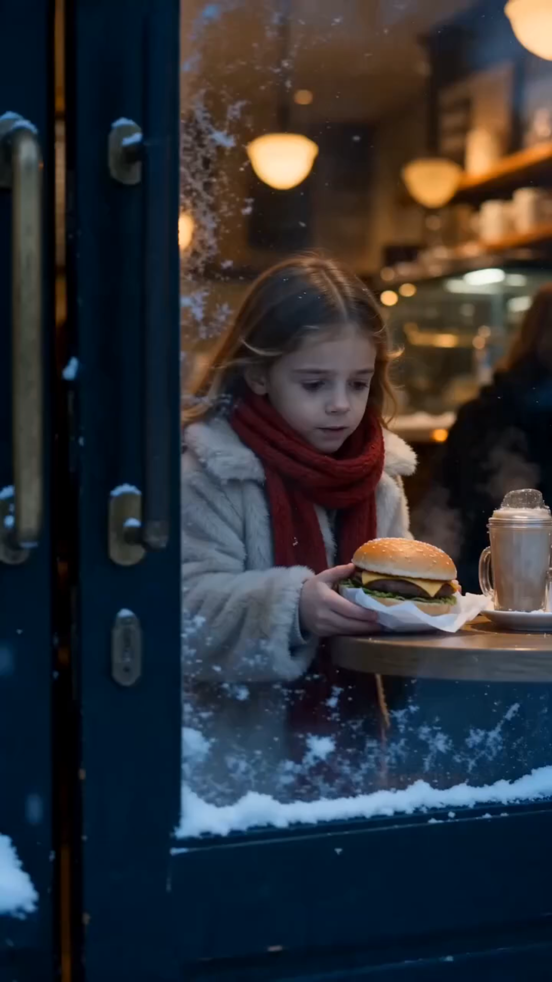 THE BILLIONAIRE’S DAUGHTER GAVE HER BURGER TO A HOMELESS GIRL… THEN HER MOTHER SAW A NECKLACE THAT CHANGED EVERYTHING 💔❄️