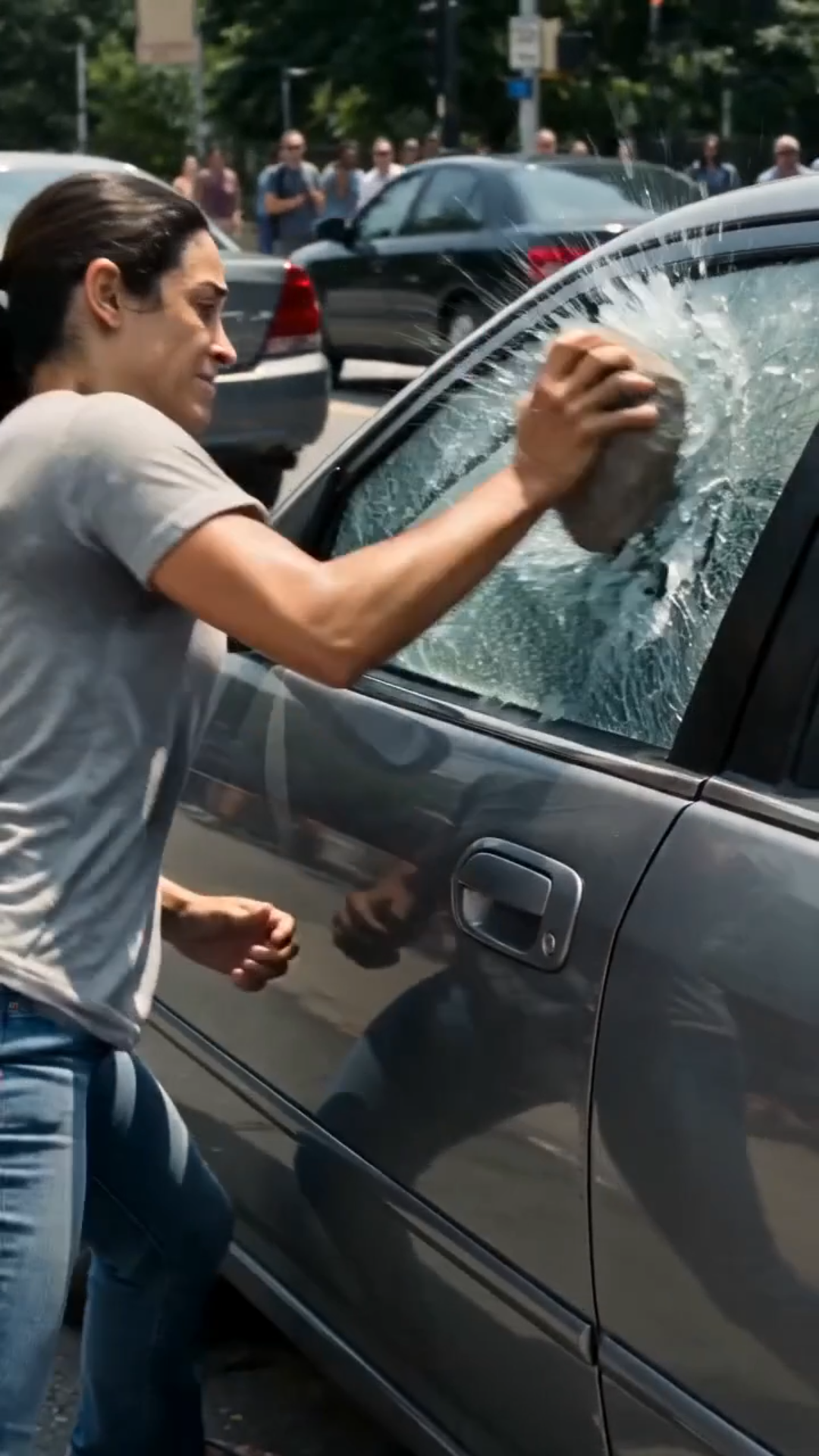 🚨 HE SMASHED A CAR WINDOW TO SAVE A TODDLER… THEN THE LITTLE BOY CALLED HIM “DADDY” 😳💔