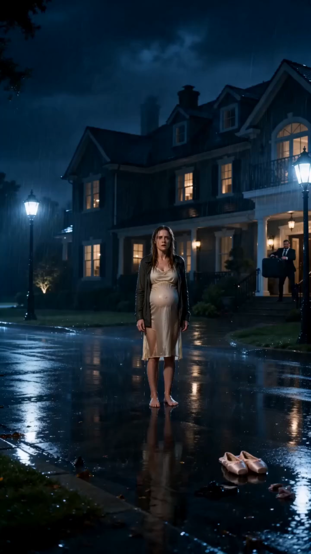HE THREW HIS PREGNANT WIFE INTO THE RAIN—THEN HER BILLIONAIRE FATHER ARRIVED