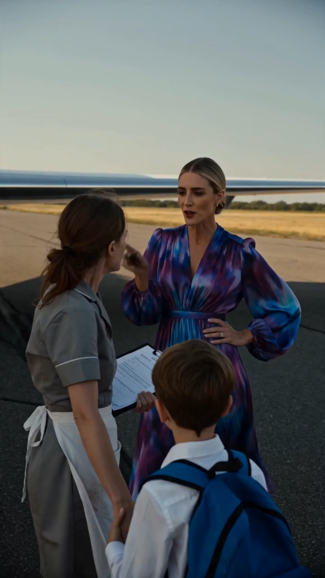 She Mocked the Nanny Beside a Private Jet—Then the Billionaire Revealed Who She Really Was