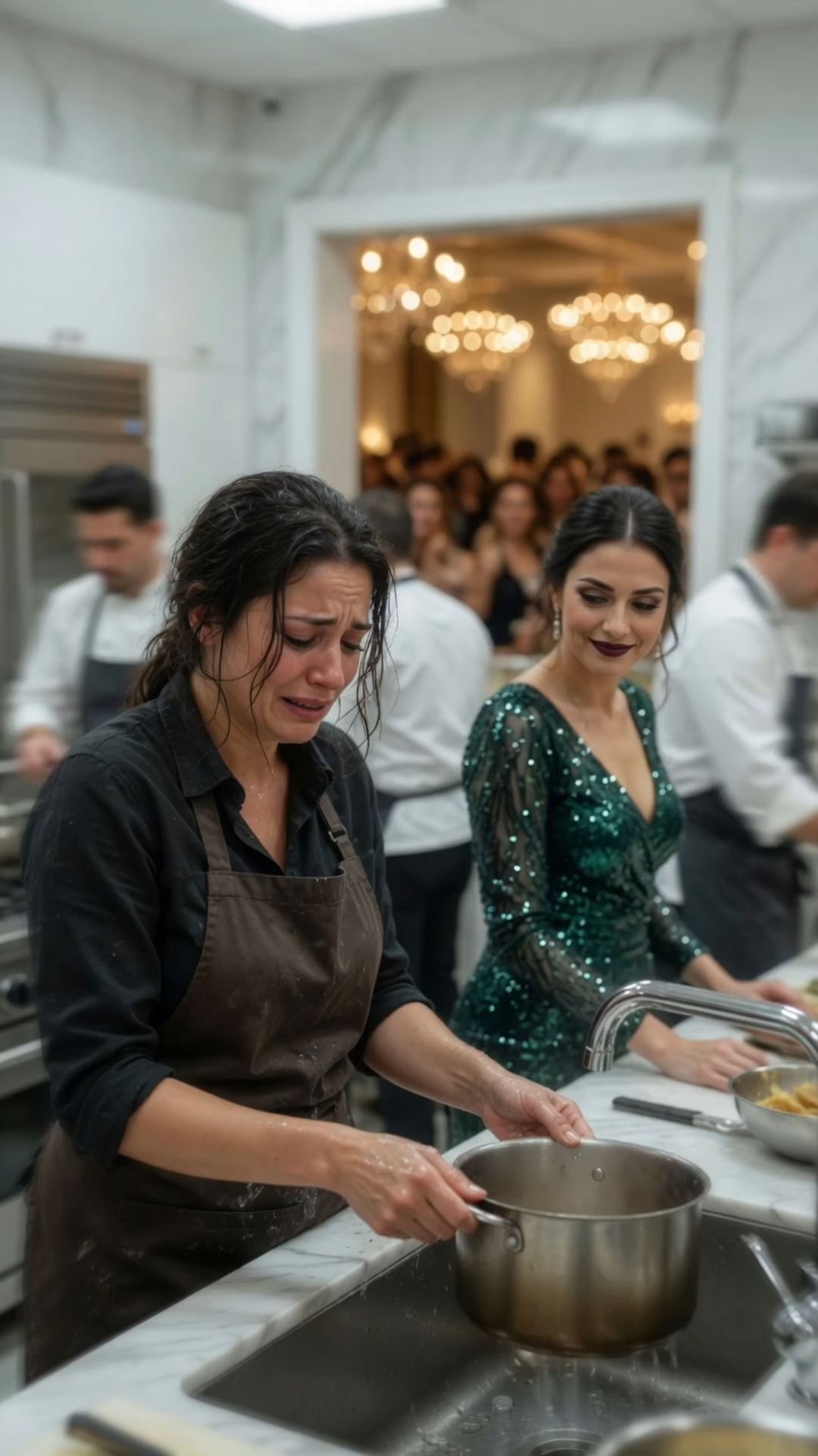 Umiliata in cucina davanti a tutti, poi una bambina le chiede: “Sei tu la mia mamma?”