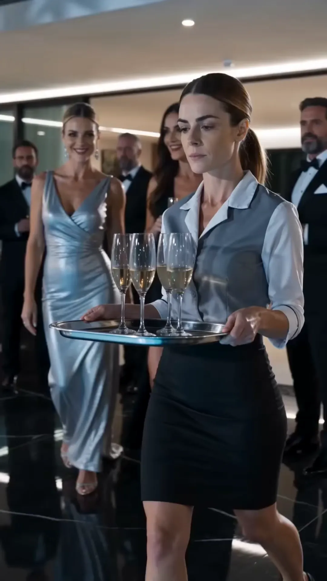 Elles ont jeté la serveuse dans la piscine pour l’humilier… puis elle a murmuré : « Mon père est le maire »