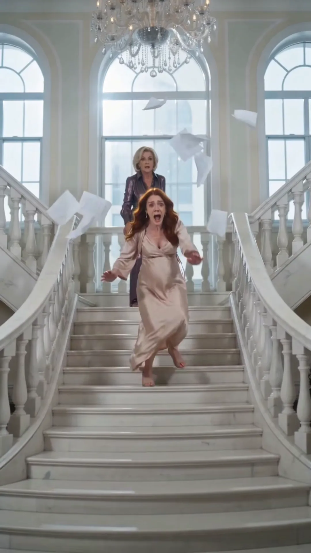 Sa belle-mère l’a poussée dans le grand escalier alors qu’elle était enceinte… puis les documents tombés avec elle ont révélé pourquoi