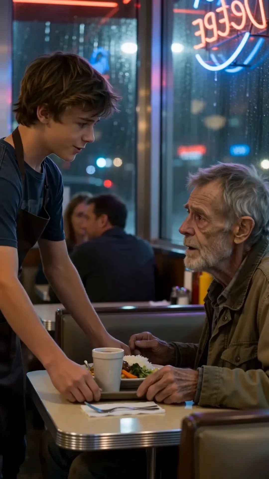 Il donne son dîner à un vétéran affamé… puis découvre que l’homme qu’il vient d’aider possède le restaurant