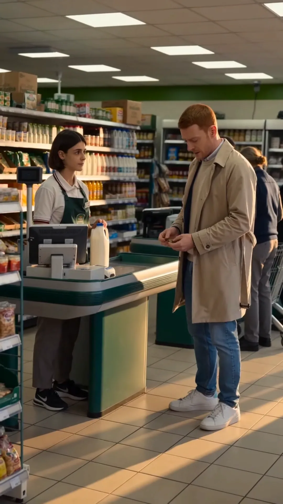 Elle paie une bouteille de lait pour un inconnu… puis se fait licencier sans savoir qu’il va racheter tout le supermarché